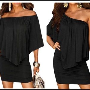 Sexy Off Shoulder Layered Party Mini dress